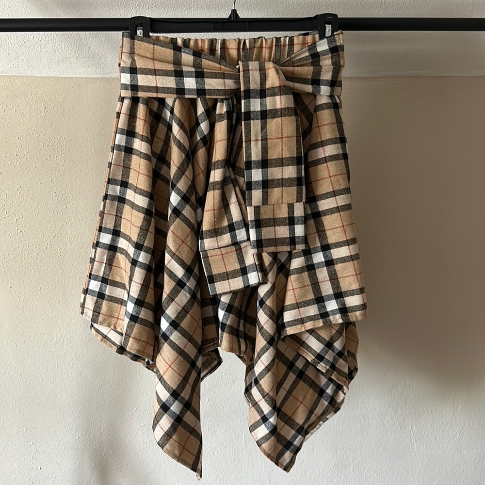ASYMMETRICAL TARTAN HANDKERCHIEF SKIRT